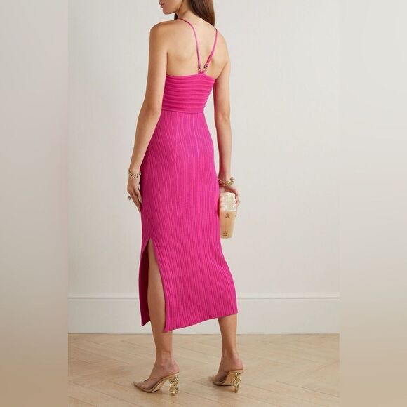 CULT GAIA Elfreda cutout ribbed-knit halterneck midi dress - Picture 6 of 14